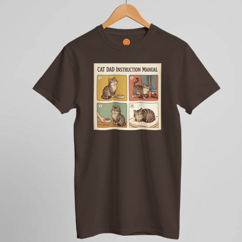 Cat Dad Instruction Manual t-shirt - funny cat dad gift for Father's Day